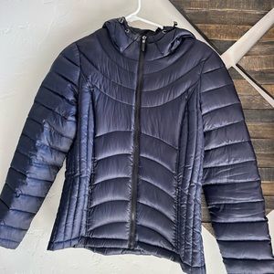 Andrew Marc Goose Down Puffer Jacket Coat Hood Lightweight Packable Womens S